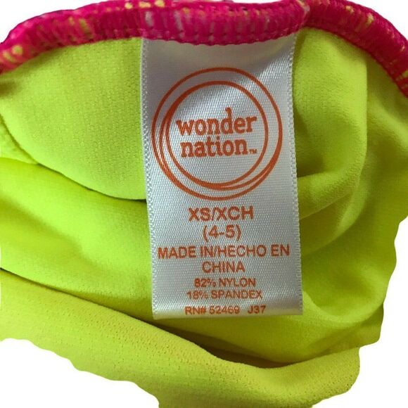Girls Size 4-5 Wonder Nation Swimsuit and RBX 2 Piece Leggings & Top Outfit - Picture 8 of 8